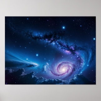 Cosmic Dreamscape: Stars and Nebulae Poster