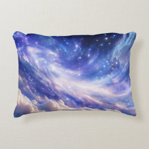Cosmic Dreamscape: Swirling Nebula & Starry Night Decorative Cushion