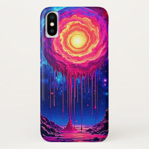 Cosmic Dripping Planet Art iPhone X Case