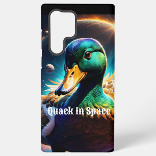 "Cosmic Duck: A Vibrant Journey Through Space" Samsung Galaxy Case