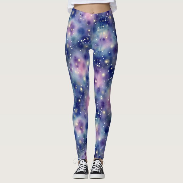 Cosmic Dust Seamless Pattern Leggings (Front)