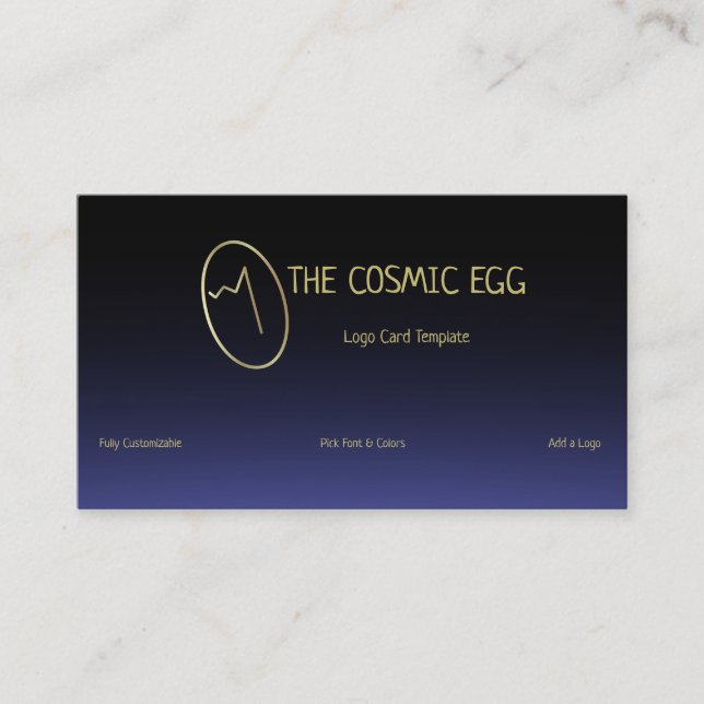 Cosmic Egg Geoglyph Logo Business Card (Front)