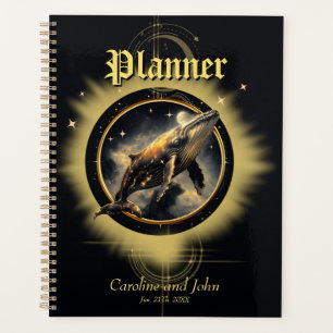 Cosmic elegance, the golden, black whale planner