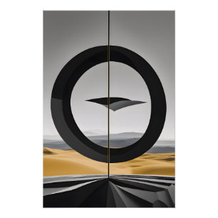 Cosmic Encounter in the Abstract Desert Poster