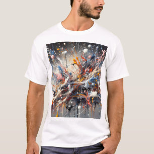 Cosmic Energy Splash – Abstract Art T-Shirt