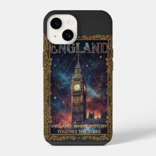 Cosmic England Big Ben Celestial Art iPhone 14 Case