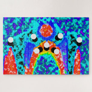 Cosmic event in outer space art jigsaw puzzle