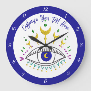 Cosmic Eye Metaphysical Boho Design Personalised Large Clock