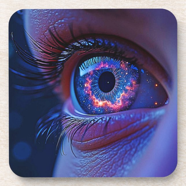 Cosmic Eye Starlight Gaze Coaster (Front)
