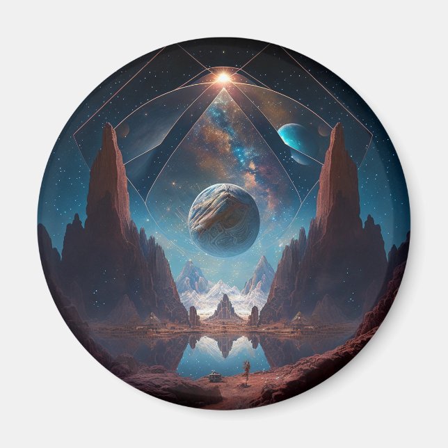 Cosmic Fantasy Landscape Magnet (Front)