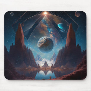 Cosmic Fantasy Landscape Mouse Mat