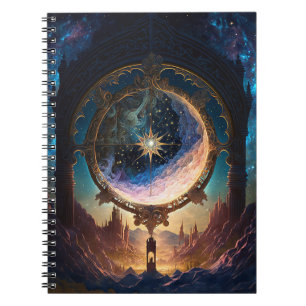 Cosmic Fantasy Space Landscape Notebook