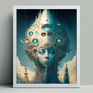 Cosmic Fantasy Space Landscape Poster
