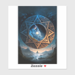 Cosmic Fantasy Space Landscape Sticker
