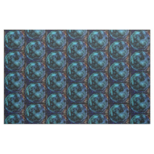 Cosmic Faux Blue Marble Fabric