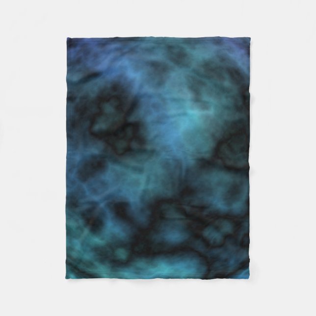 Cosmic Faux Blue Marble Fleece Blanket (Front)