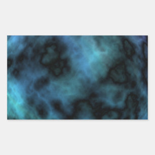 Cosmic Faux Blue Marble Rectangular Sticker