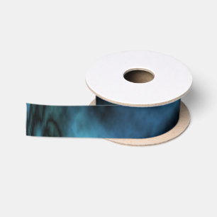 Cosmic Faux Blue Marble Satin Ribbon