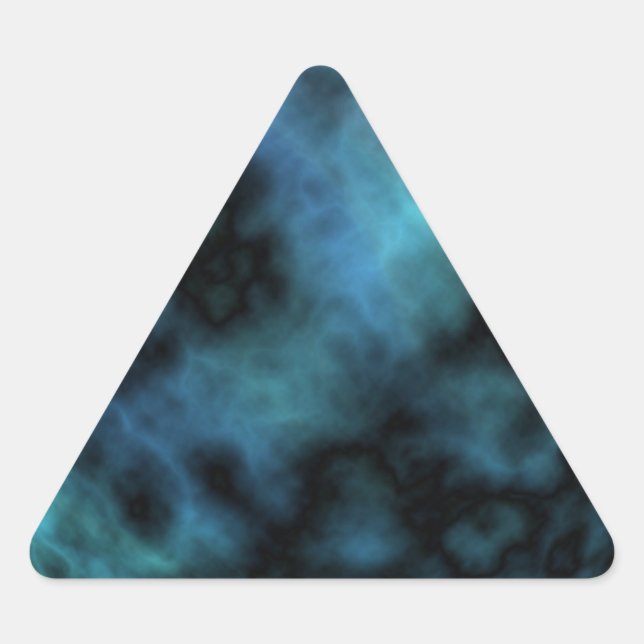 Cosmic Faux Blue Marble Triangle Sticker (Front)