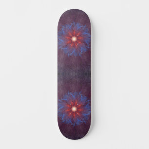 Cosmic Flame Burst Mandala Skateboard