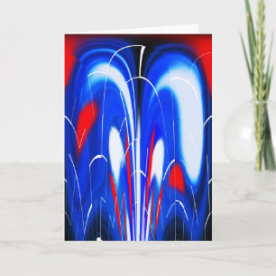 Cosmic flares art holiday card