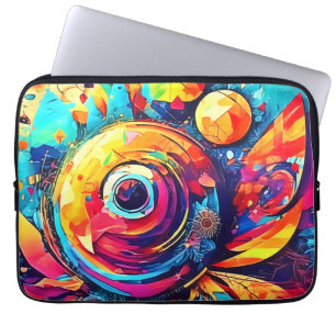 Cosmic Floral Fusion Laptop Sleeve