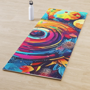 Cosmic Floral Fusion Yoga Mat