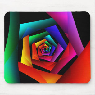 Cosmic Flower Cute Cool Modern Abstract Art Mouse Mat