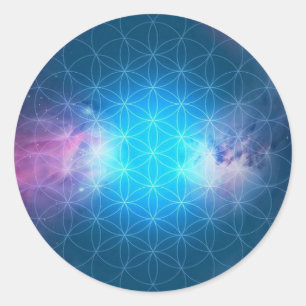 Cosmic Flower of Life Classic Round Sticker