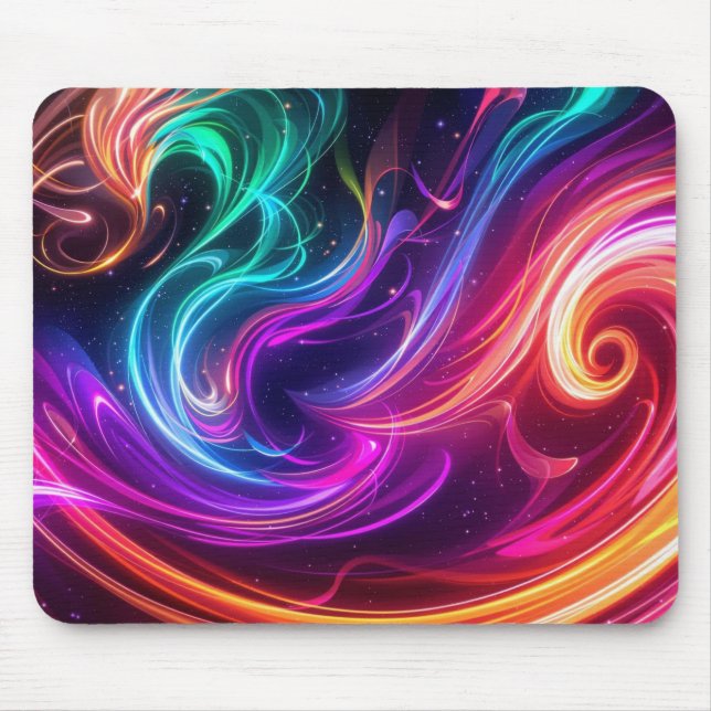 Cosmic Flowing Swirls Mouse Mat (Front)
