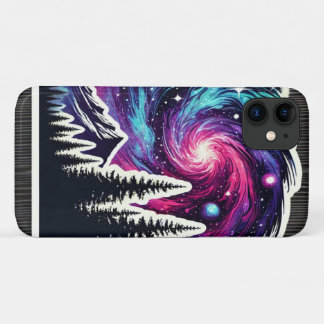 Cosmic Forest: Galaxy Meets Nature iPhone 11 Case