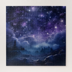 Cosmic Forest Night Sky Jigsaw Puzzle
