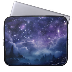 Cosmic Forest Night Sky Laptop Sleeve