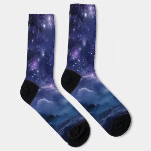 Cosmic Forest Night Sky Socks