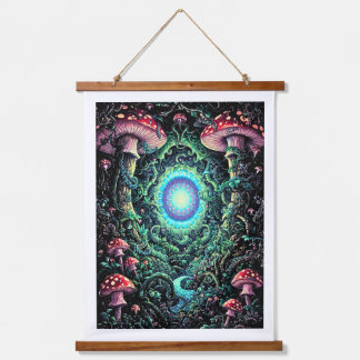 Cosmic Forest Portal – Journey Beyond the Veil Hanging Tapestry