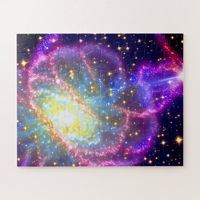 Cosmic Fun Purple Party Crazy Event in Galaxy Jigsaw Puzzle (Horizontal)
