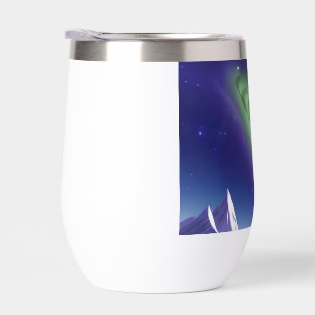 Cosmic Galaxy Mug – Green Nebula Over Purple Mount (Right)