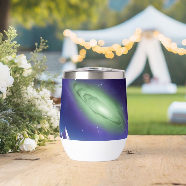 Cosmic Galaxy Mug – Green Nebula Over Purple Mount (Wedding (Rotated))