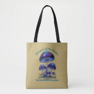 Cosmic Galaxy Mushrooms • Whimsical Fantasy Fungi  Tote Bag