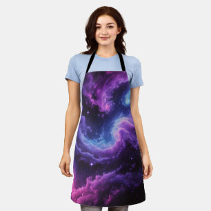 Cosmic Galaxy Nebula Abstract Space Art Apron