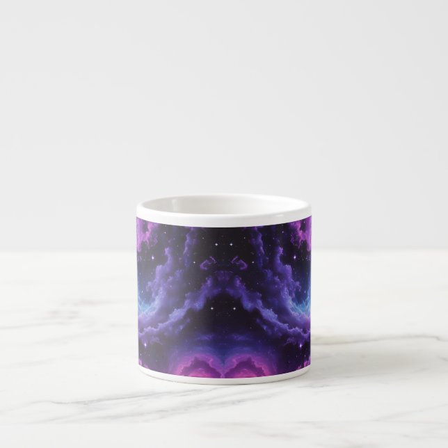 Cosmic Galaxy Nebula Abstract Space Art Design Espresso Cup (Front)