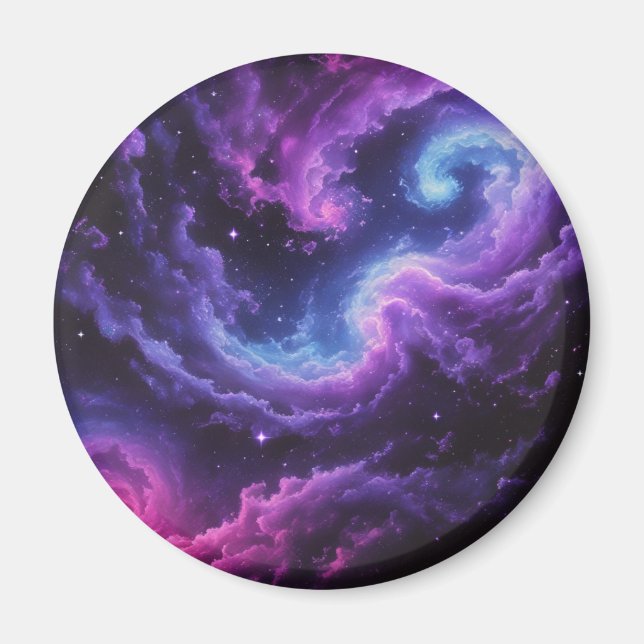 Cosmic Galaxy Nebula Abstract Space Art Design Magnet (Front)