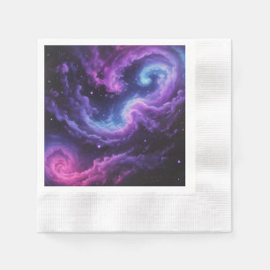 Cosmic Galaxy Nebula Abstract Space Art Design Napkin