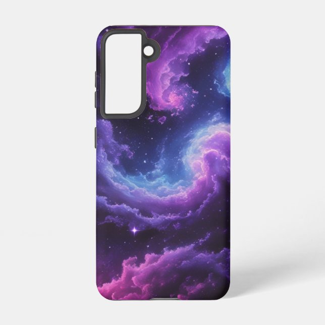 Cosmic Galaxy Nebula Abstract Space Art Design Samsung Galaxy S21 Case (Back)