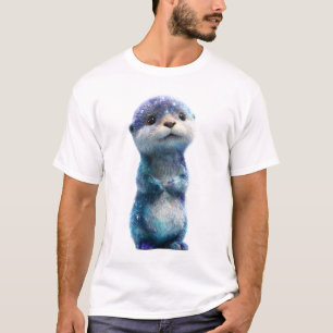 Cosmic Galaxy Otter Sparkle Men T-Shirt
