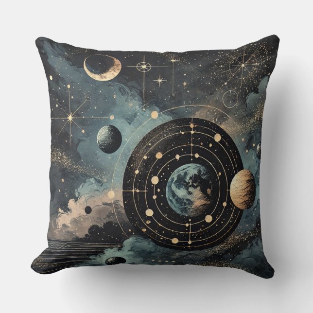 Cosmic Galaxy Pillow – Celestial Elegance for Your (Front)