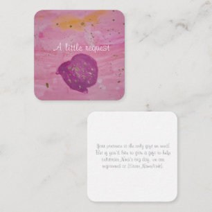 ​Cosmic Galaxy Pink Watercolor Birthday Enclosure Card