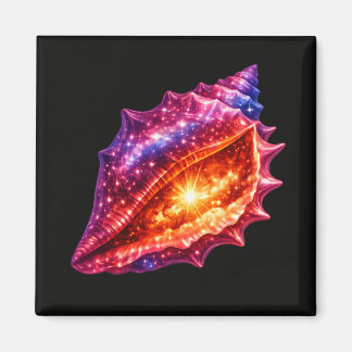 Cosmic Galaxy Shell stars nautical design  Magnet
