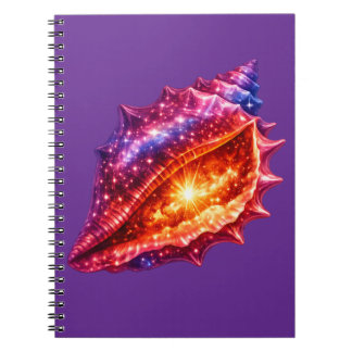 Cosmic Galaxy Shell stars nautical design  Notebook