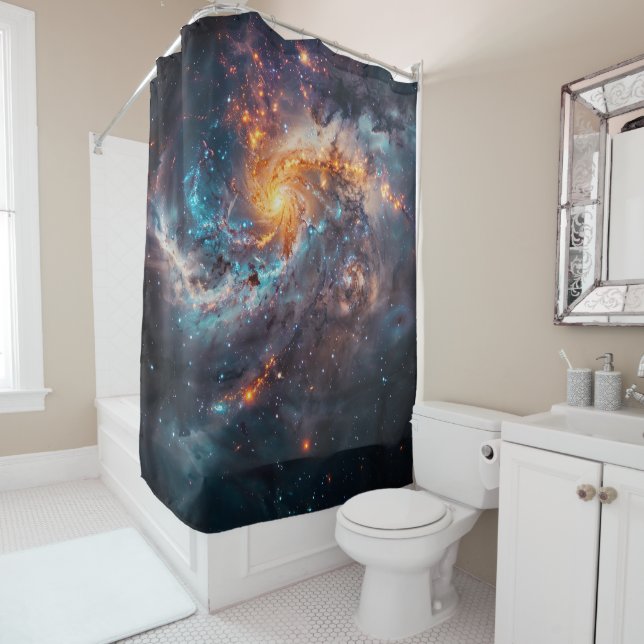 Cosmic Galaxy Shower Curtain (In Situ)